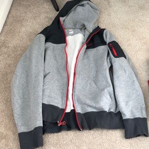 Nike zip up with red accents
